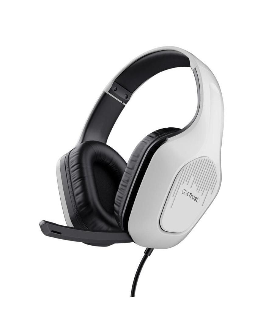 Auriculares gaming con micrófono trust gaming gxt 415 zirox ps5/ jack 3.5/ blancos