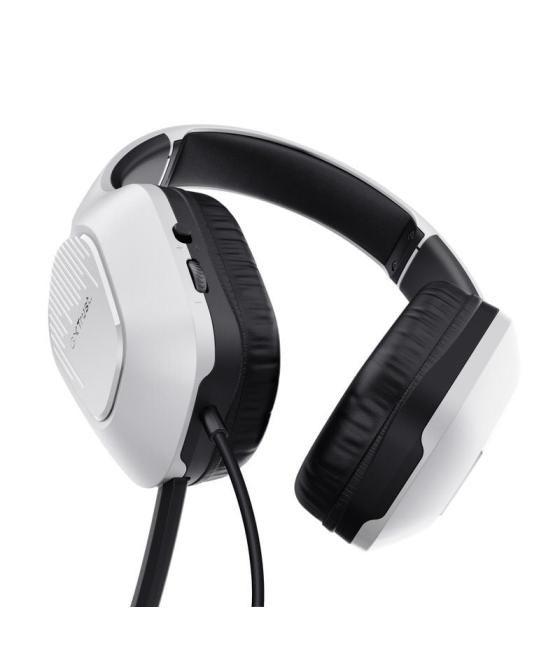 Auriculares gaming con micrófono trust gaming gxt 415 zirox ps5/ jack 3.5/ blancos