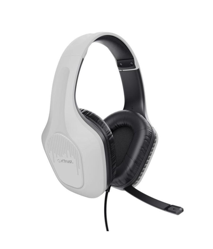 Auriculares gaming con micrófono trust gaming gxt 415 zirox ps5/ jack 3.5/ blancos