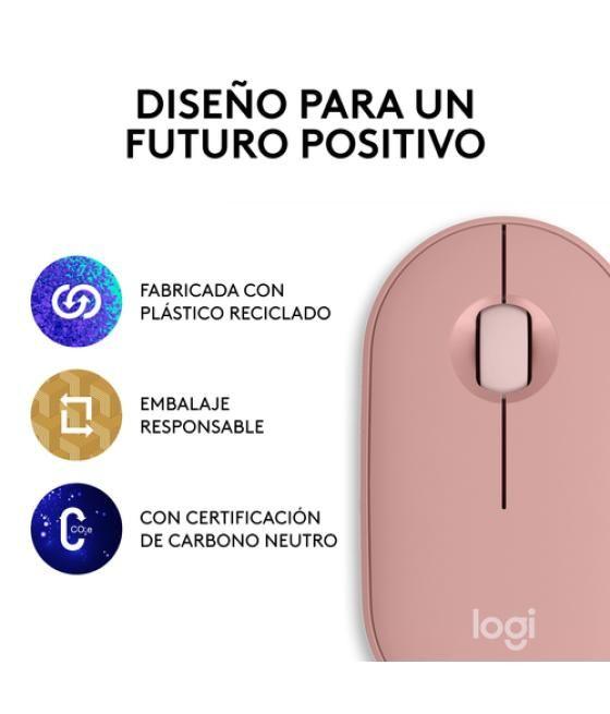 Logitech Pebble 2 M350s ratón Ambidextro RF Wireless + Bluetooth Óptico 4000 DPI