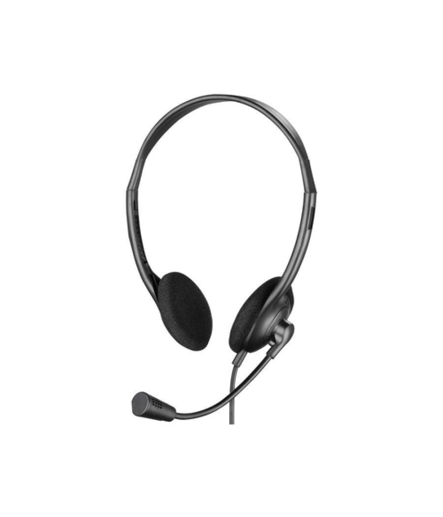 Sandberg 825-30 auricular y casco Auriculares Alámbrico Diadema Oficina/Centro de llamadas Negro