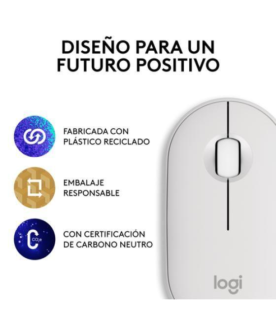 Logitech Pebble 2 M350s ratón Ambidextro RF Wireless + Bluetooth Óptico 4000 DPI