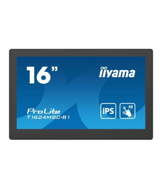 Iiyama t1624msc-b1 pantalla de señalización panel plano interactivo 39,6 cm (15.6") ips 450 cd / m² full hd negro pantalla tácti