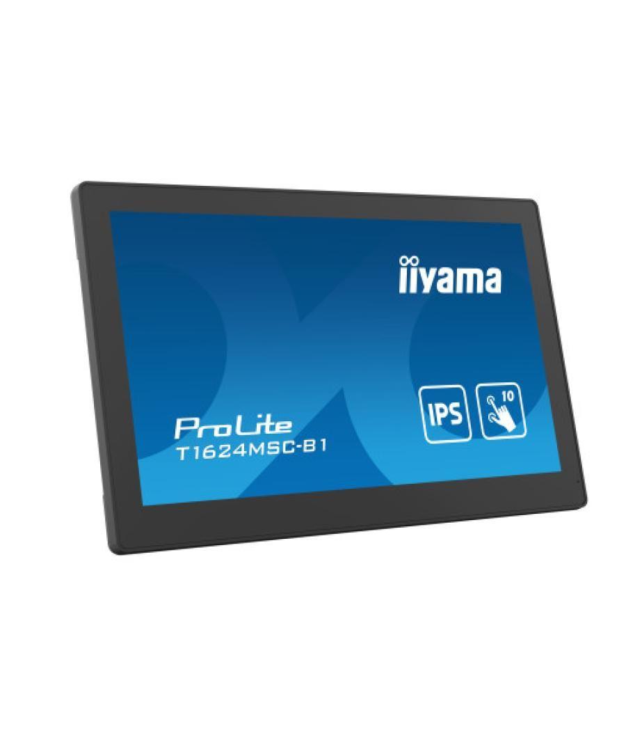 Iiyama t1624msc-b1 pantalla de señalización panel plano interactivo 39,6 cm (15.6") ips 450 cd / m² full hd negro pantalla tácti