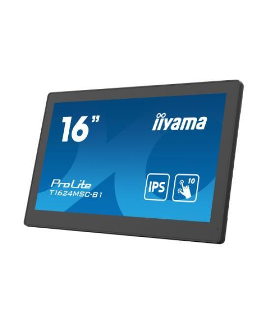 Iiyama t1624msc-b1 pantalla de señalización panel plano interactivo 39,6 cm (15.6") ips 450 cd / m² full hd negro pantalla tácti