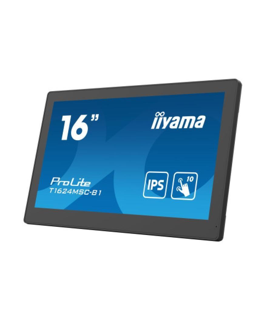 Iiyama t1624msc-b1 pantalla de señalización panel plano interactivo 39,6 cm (15.6") ips 450 cd / m² full hd negro pantalla tácti