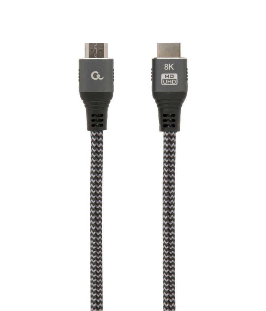 Cable trenzado hdmi 2.1 8k 60hz gembird select plus series con ethernet 1m negro