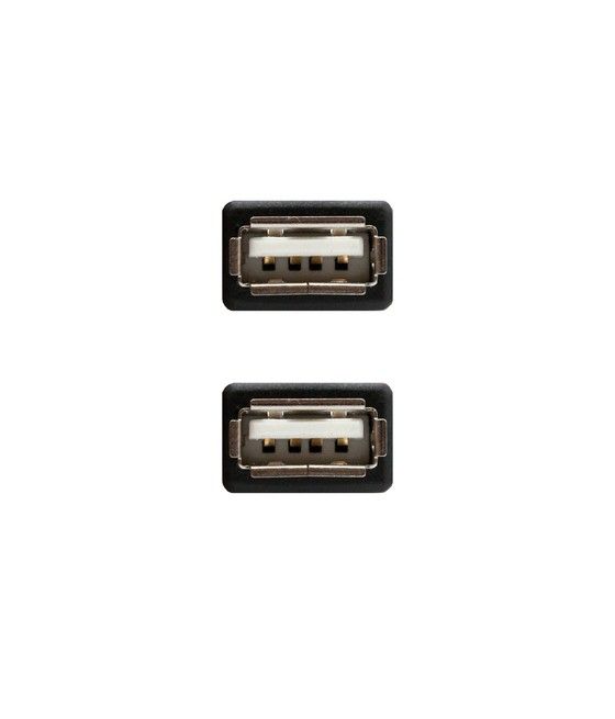 Nanocable 10.02.0001 cambiador de género para cable USB 2.0 Negro - Imagen 2