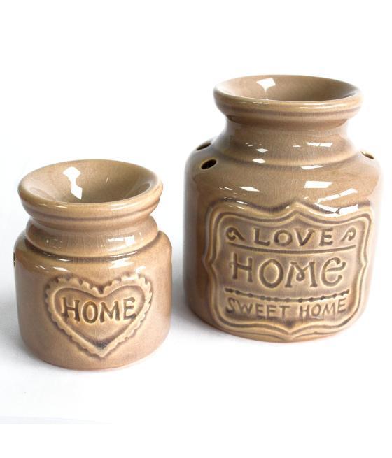 Lrg Quemador de aceite - Gris - Love Home Sweet Home