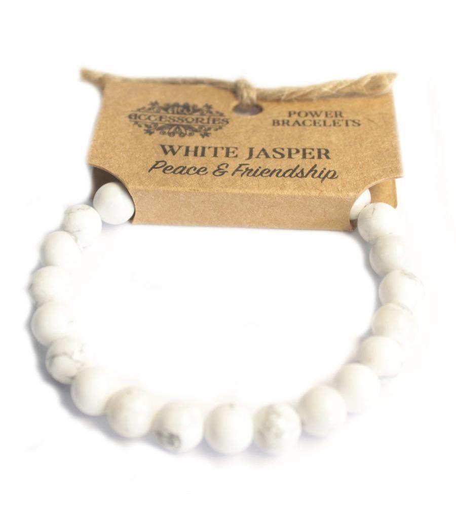 Brazalete de Energía - Jaspe blanco