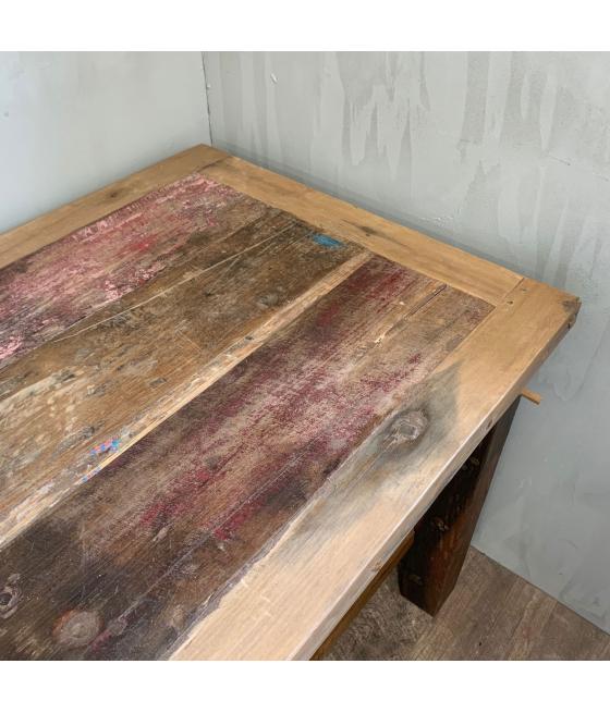 Mesa de comedor / exhibición de madera de teca reciclada 1.8m