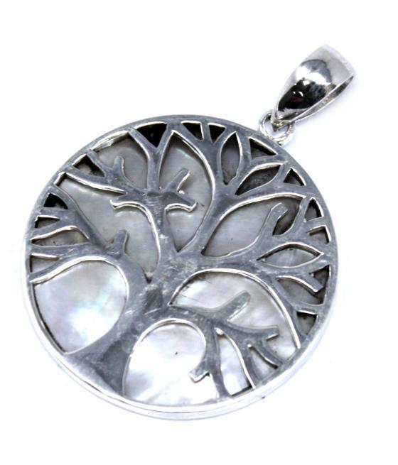 Colgante de Plata Árbol de la Vida 30mm - Madre Perla