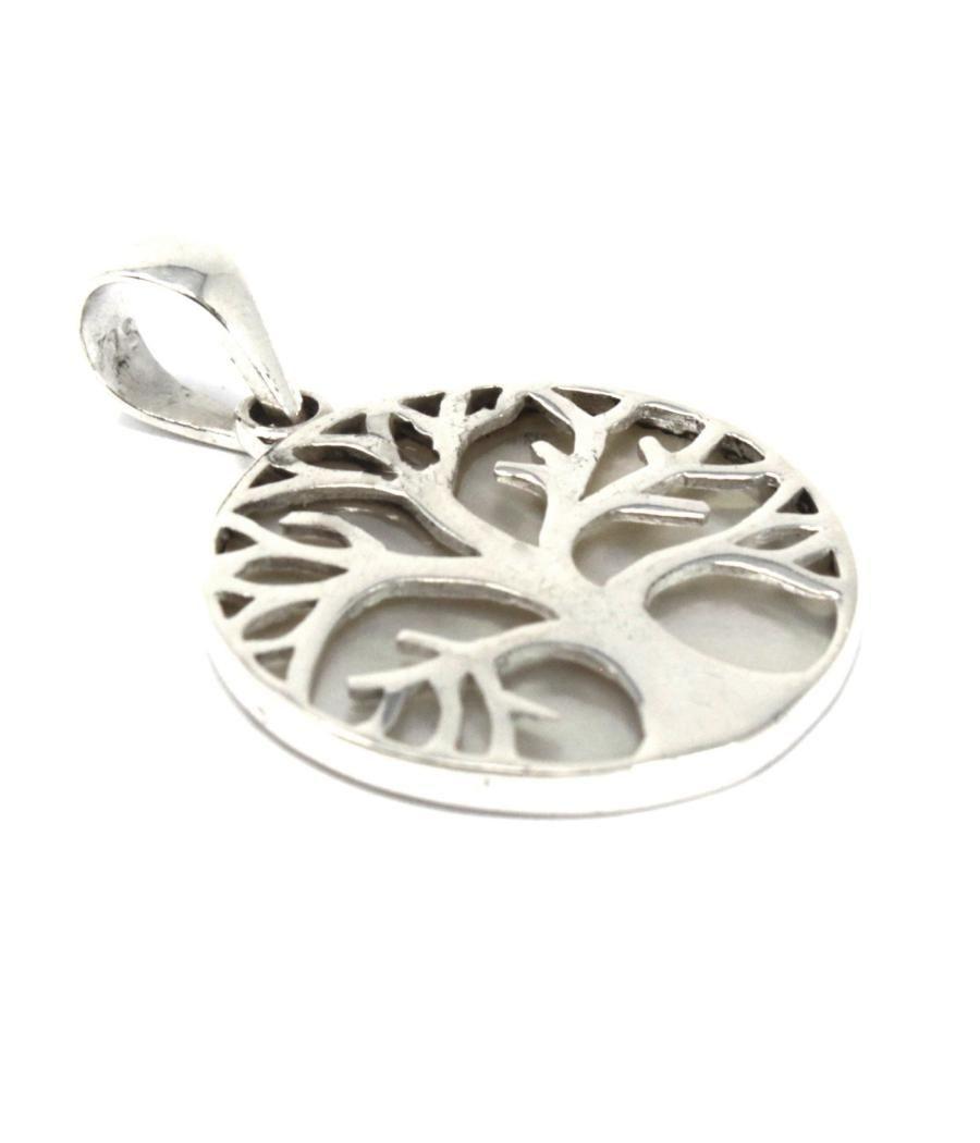 Colgante de Plata Árbol de la Vida 22mm - Madre Perla