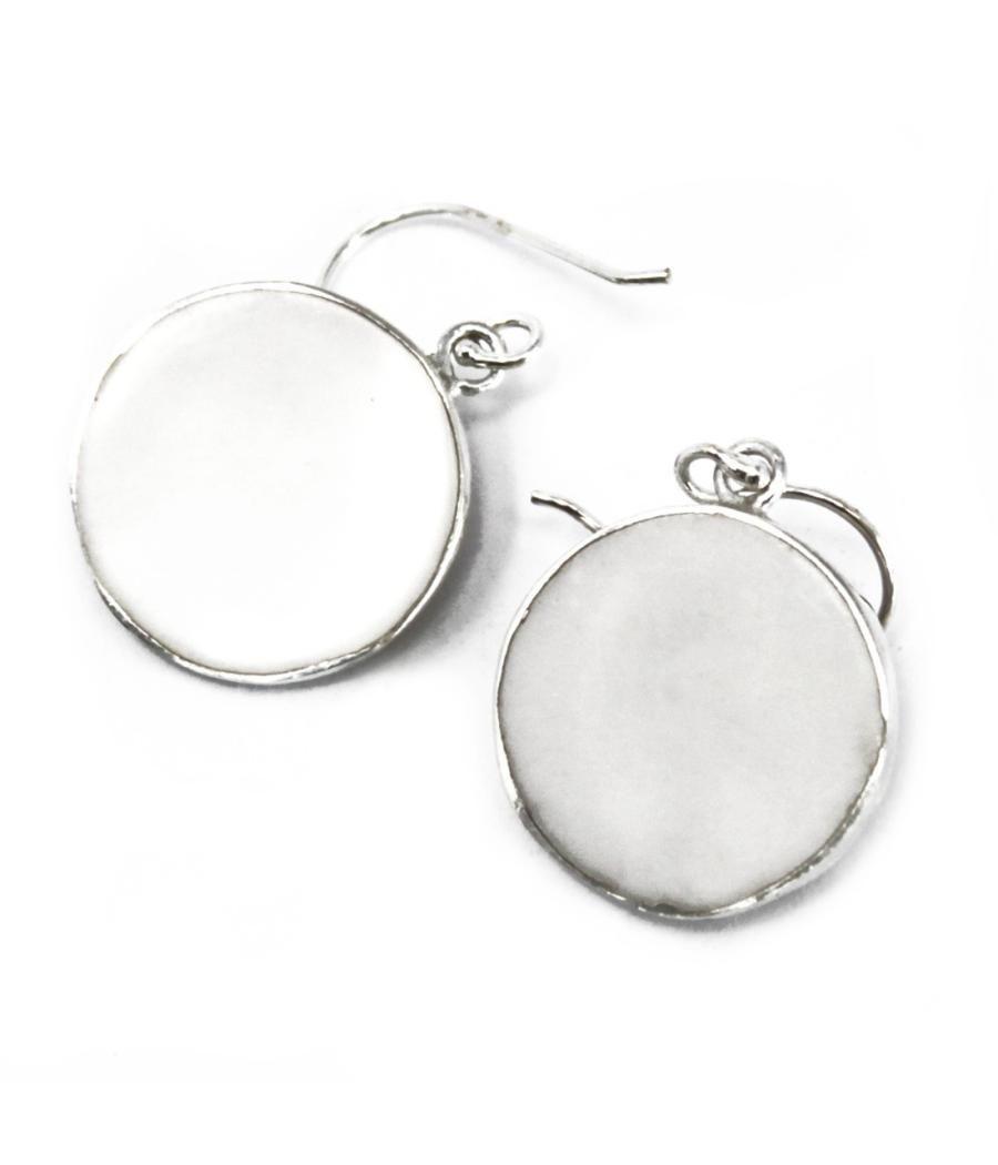 Aretes de Plata Árbol de la Vida 15mm - Madre Perla