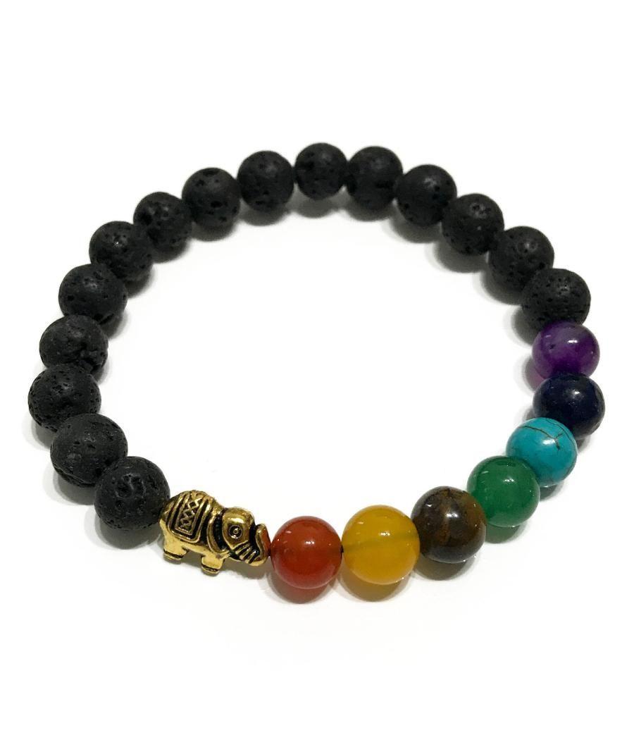 Pulsera de Piedra de Lava - Elefante - Chakra