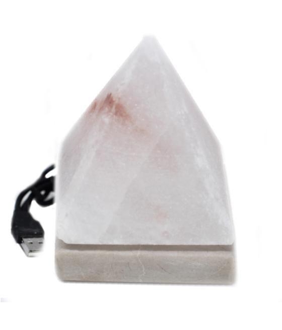 Lámpara de sal USB WHITE Pyramid - 9 cm (multi)