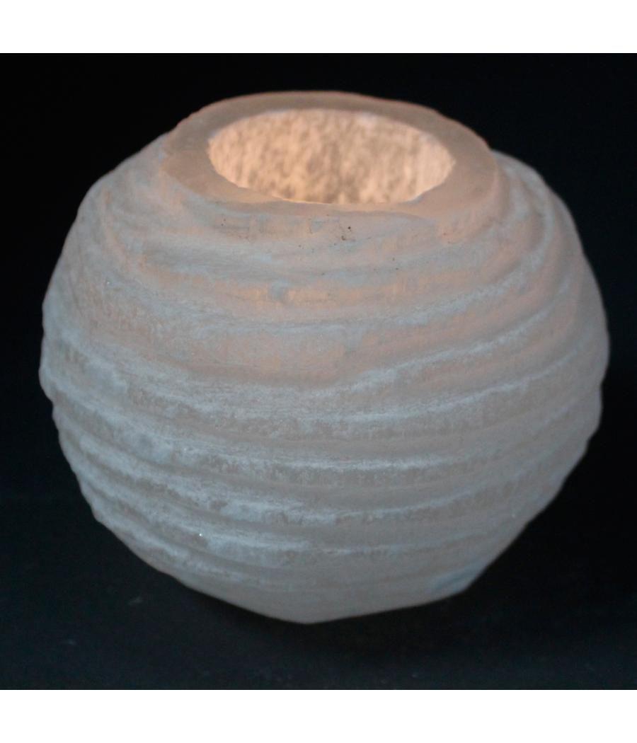 Candelero Selenite Bola de Nieve- 8 cm