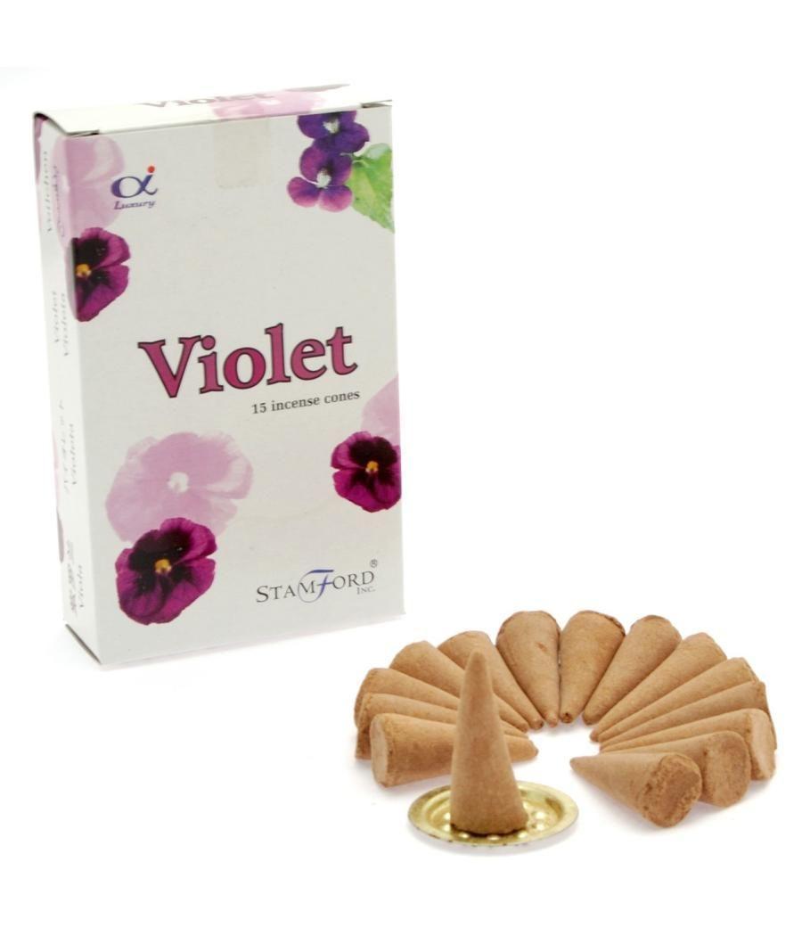 Conos de incienso violeta