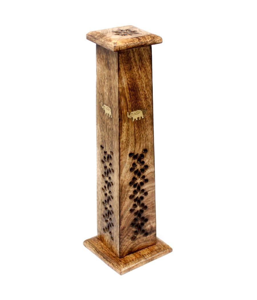 Box of 2 Tapered Incense Tower - Mango Wood