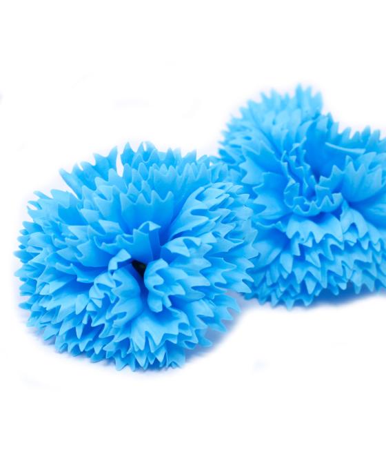 Flor de Jabón Manualidades - claveles - azul