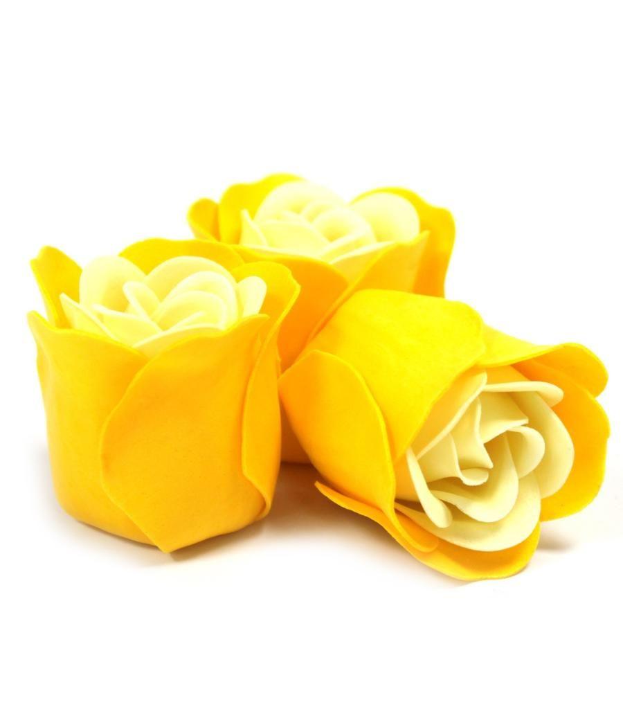 Set de 3 flores de Jabón caja corazón - rosas primavera