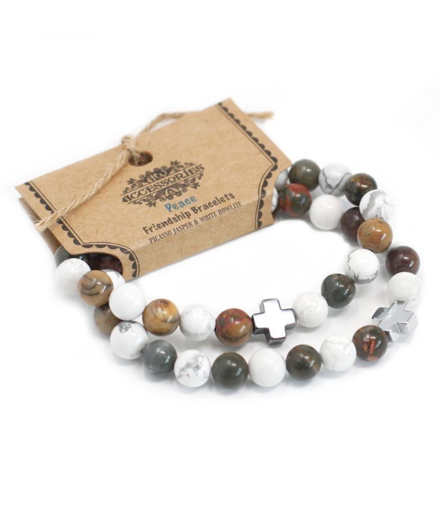 2 Pulsera con Piedras Preciosas-Paz