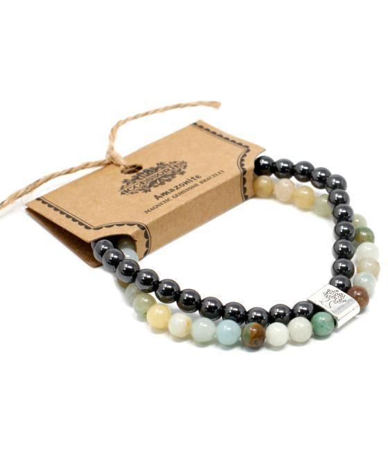 Pulsera de Piedras Preciosas Magnéticas - Amazonite