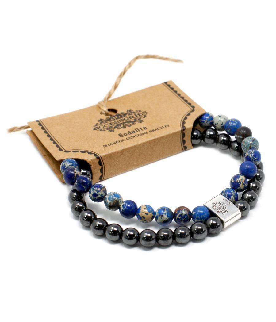 Pulsera de Piedras Preciosas Magnéticas - Sodalite