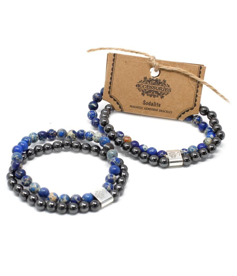 Pulsera de Piedras Preciosas Magnéticas - Sodalite