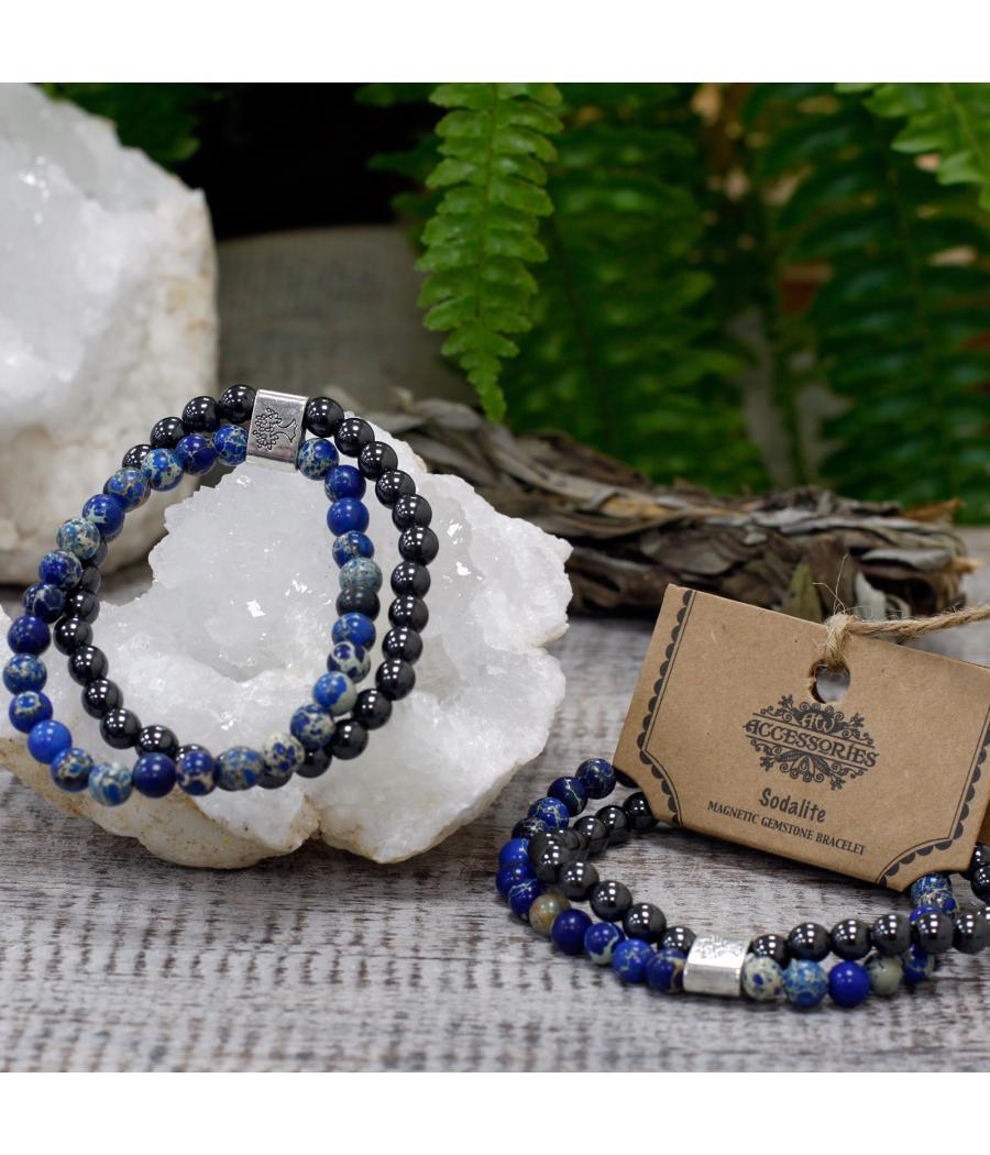 Pulsera de Piedras Preciosas Magnéticas - Sodalite