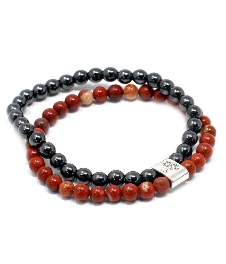 Pulsera de Piedras Preciosas Magnéticas - Piedra Roja