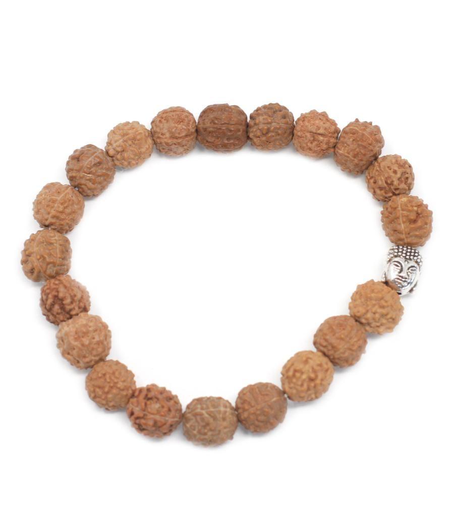 Rudraksha Brazalete de Buda Japa Mala - Natural