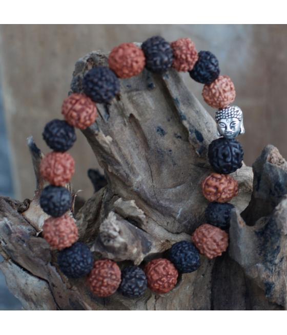 Rudraksha Brazalete de Buda Japa Mala - Mix