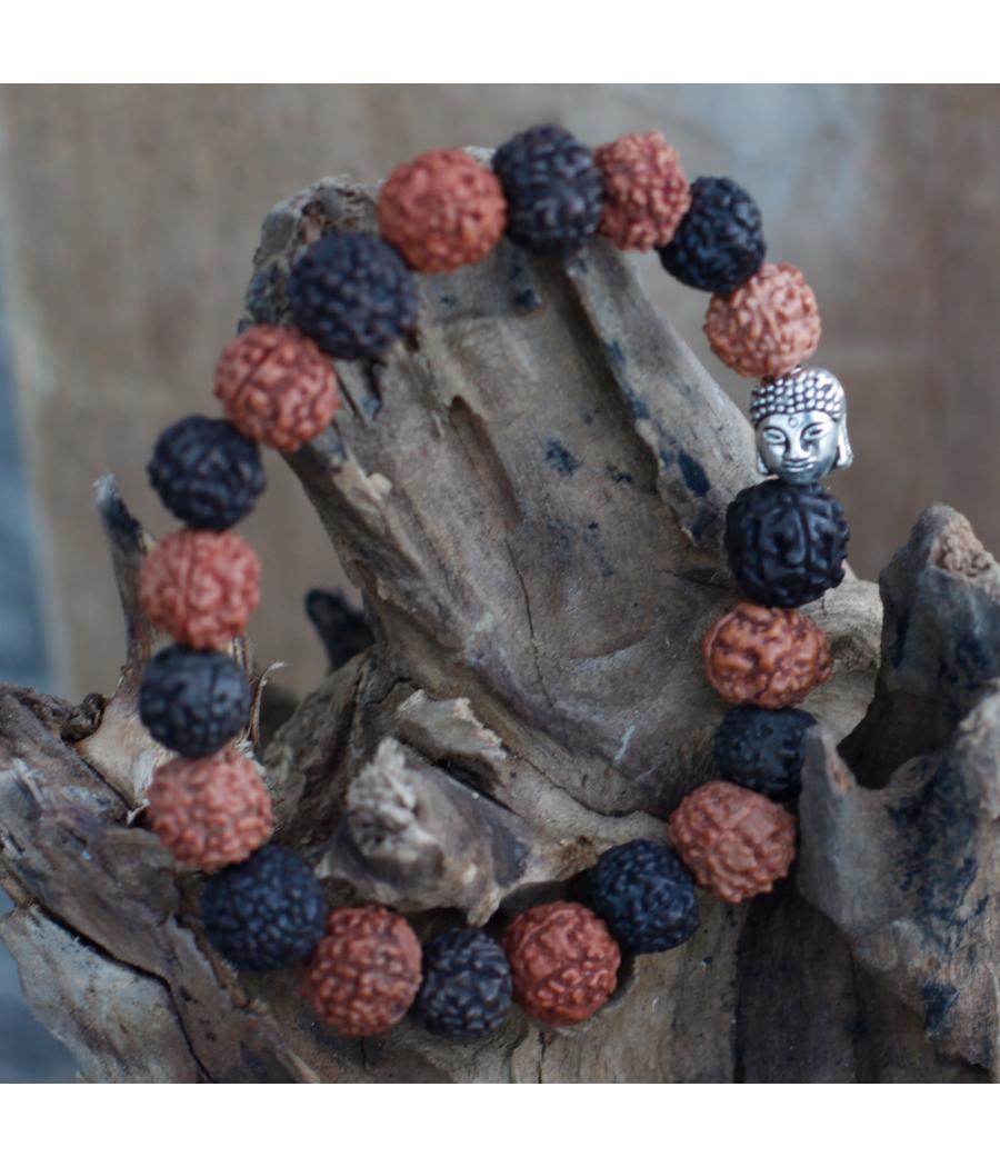 Rudraksha Brazalete de Buda Japa Mala - Mix