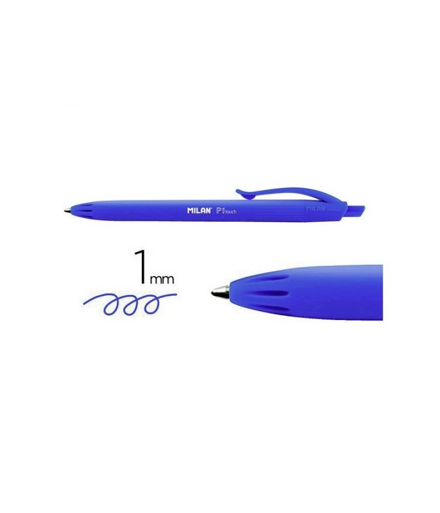 Caja de Bolígrafos de Tinta de Aceite Retráctil Milan P1 Touch MLN176510925/ 25 unidades/ Azules - Imagen 2