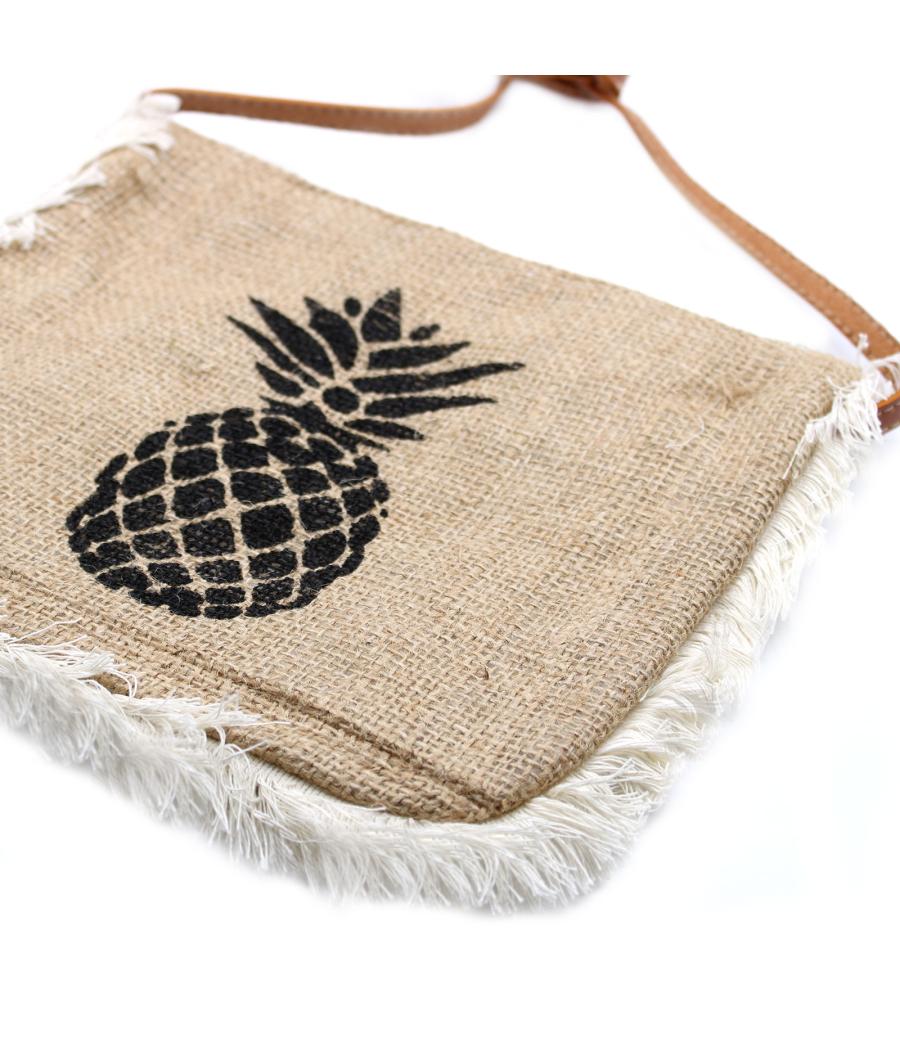 Bolso con flecos - Estampado Piña