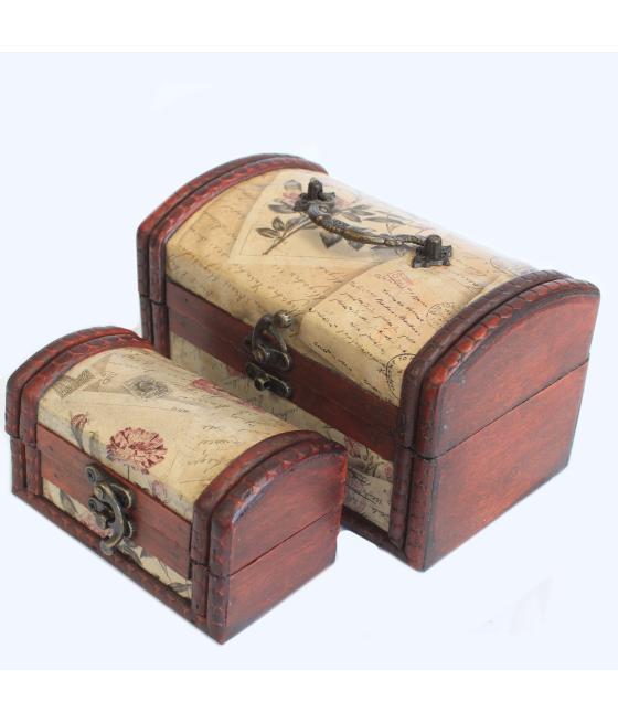 Juegos de 2 cajas coloniales - Rose Design