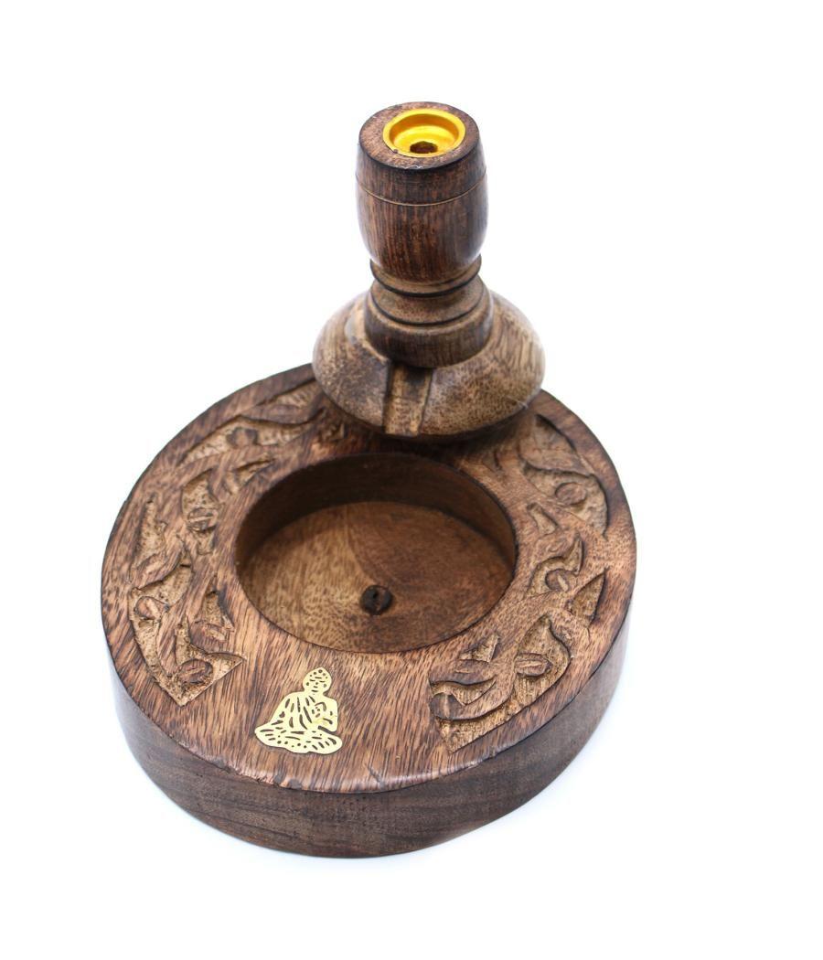 Sm Quemador Inverso Madera de Mango - Brass Buddha