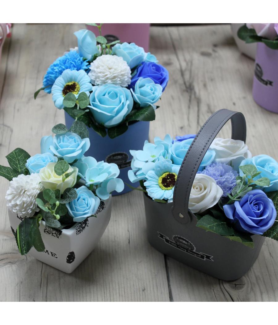 Maceta de regalo Bouquet Petite - Azul Relajante