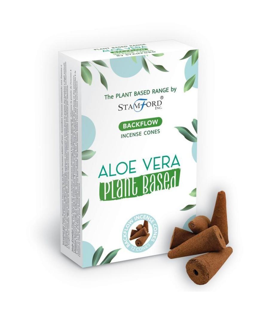 Conos de Incienso de Reflujo a Base de Plantas - Aloe Vera