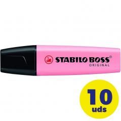 Caja de Marcadores Fluorescentes Stabilo Boss Original/ 10 unidades/ Rosas - Imagen 1