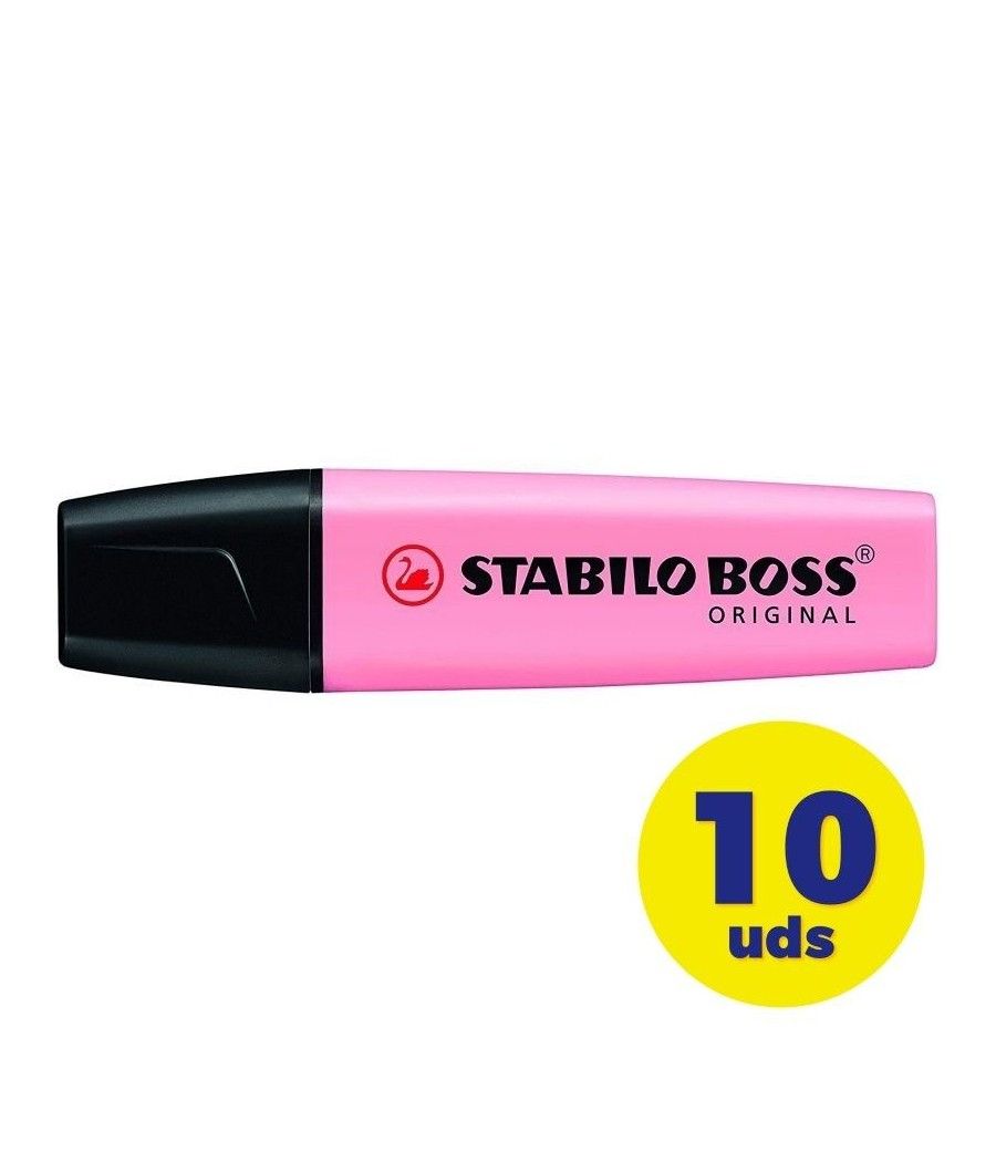 Caja de Marcadores Fluorescentes Stabilo Boss Original/ 10 unidades/ Rosas - Imagen 1