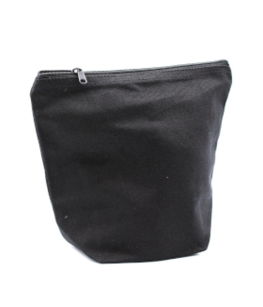 Neceser de algodón negro 10 oz - bolso mediano