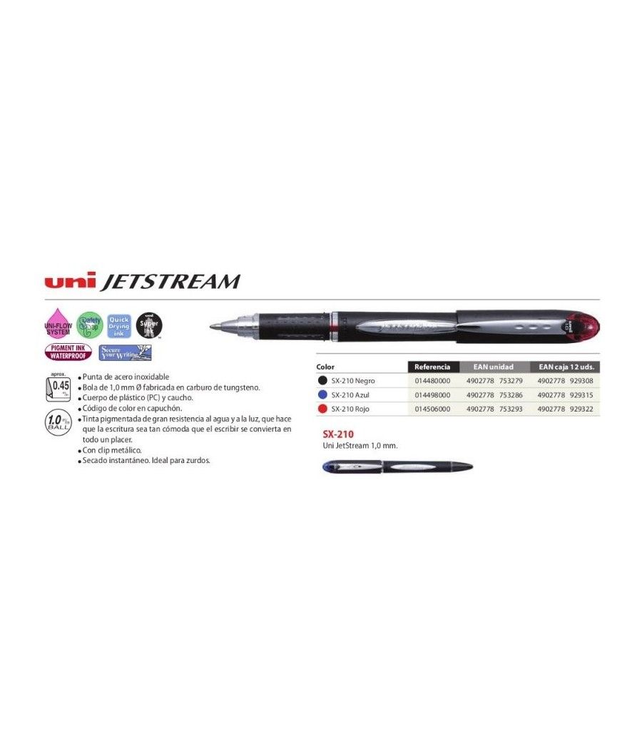 Caja de Bolígrafos de Tinta Pigmentada Uni-Ball Jetstream SX-210/ 12 unidades/ Azul - Imagen 3
