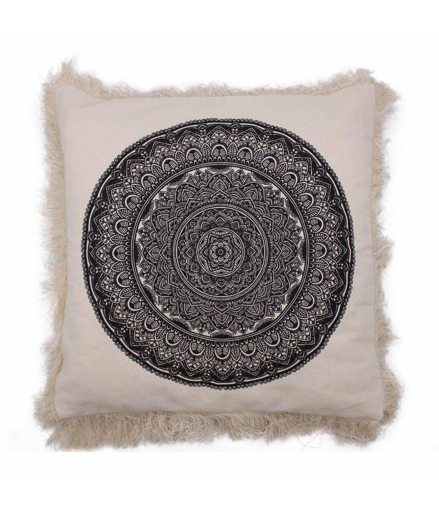 Cojín Mandala Tradicional - 60x60cm - negro