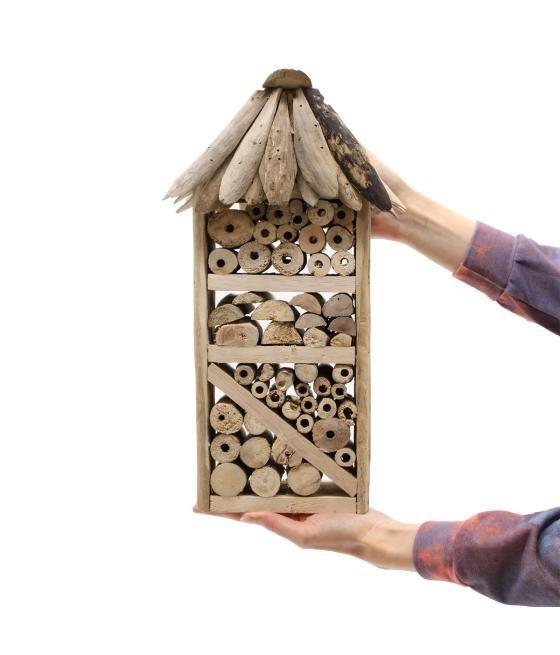 Refugio de insectos y abejas Driftwood - Casa de dos pisos