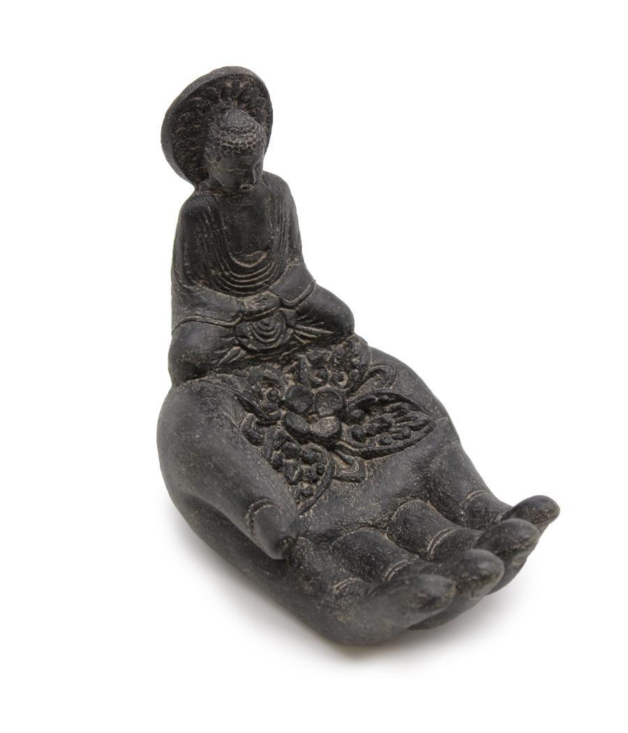 Quemador de incienso Buddah & Hand (negro)