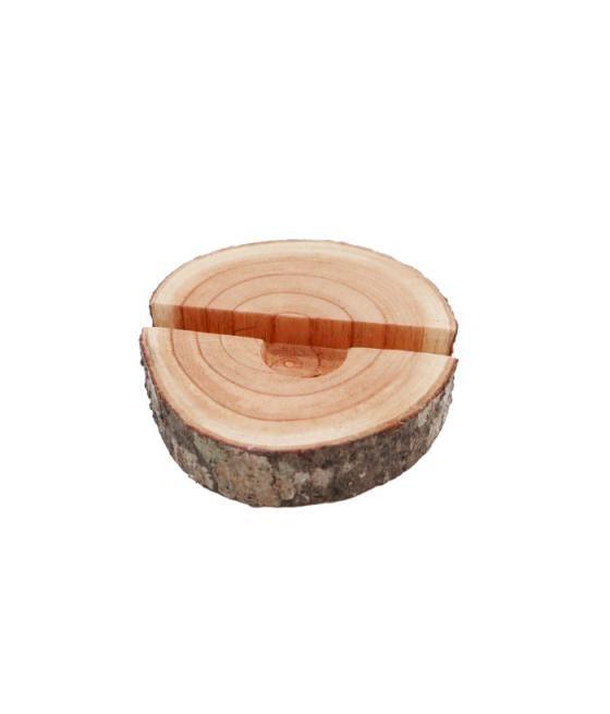 Small Log Phone Holder (full slice) - Natural