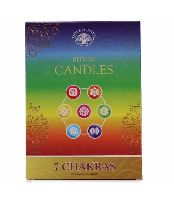 Conjunto de 7 velas - 7 Chakras