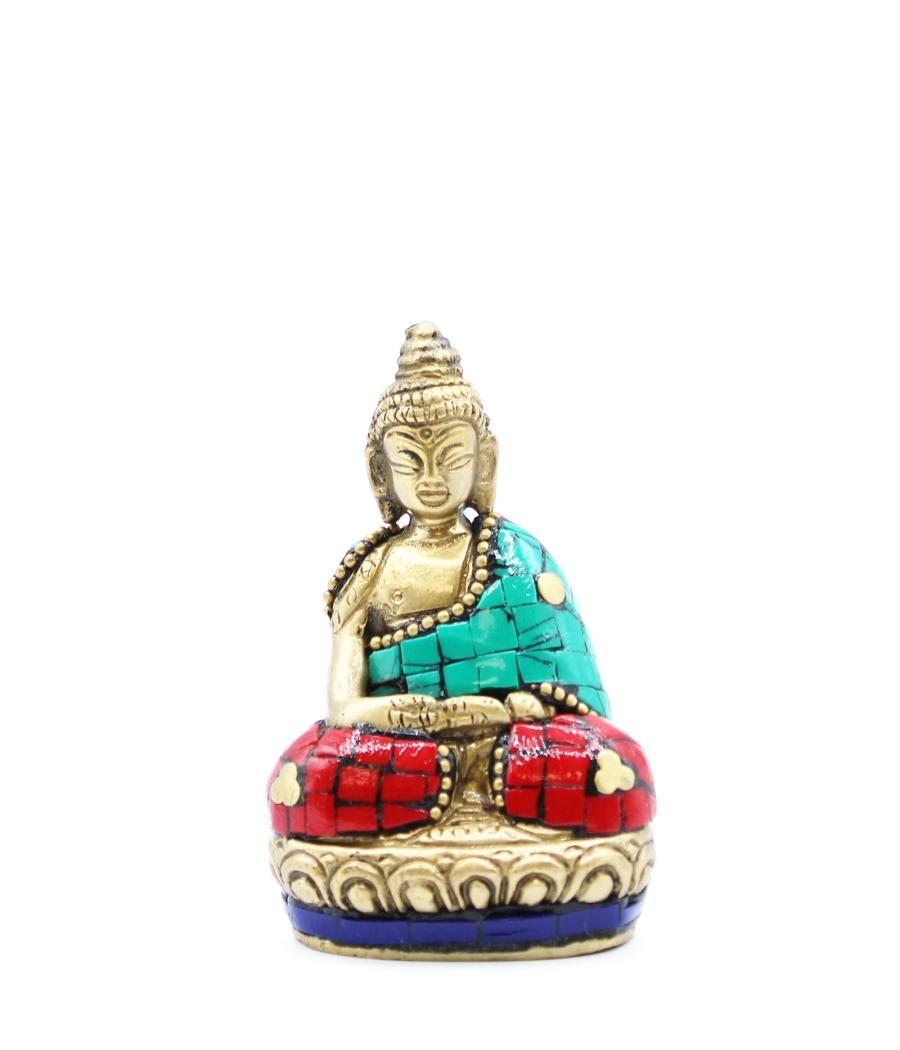 Figura de Buda de Latón - Manos Arriba - 7.5 cm